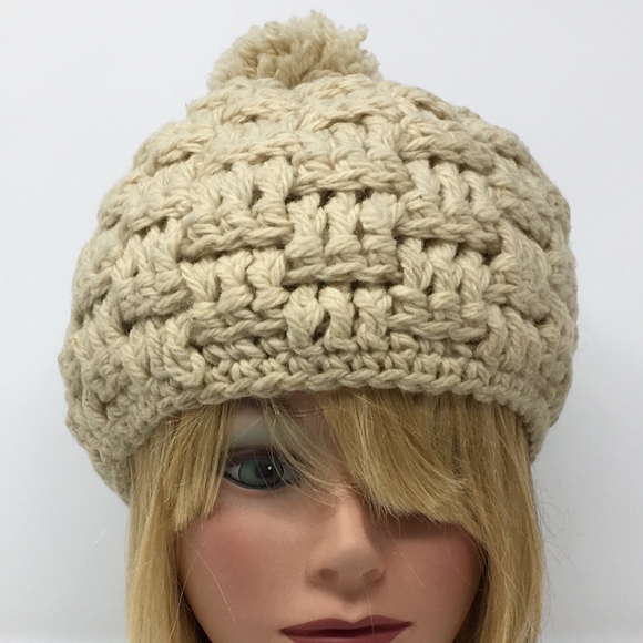 Vintage Crochet Pom Hat - Picture 3 of 4